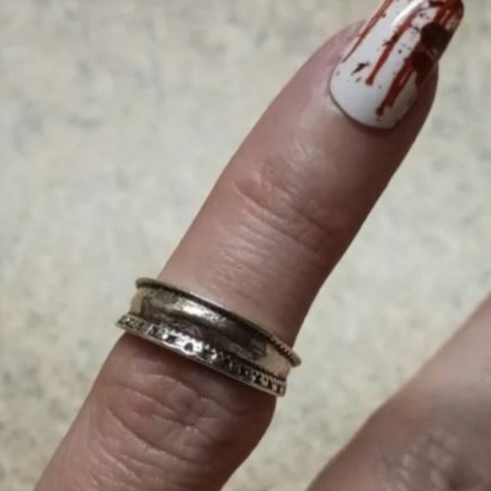 Size 3 Ring. Silver Colored. Fine Details, Unique Mold. NWT.